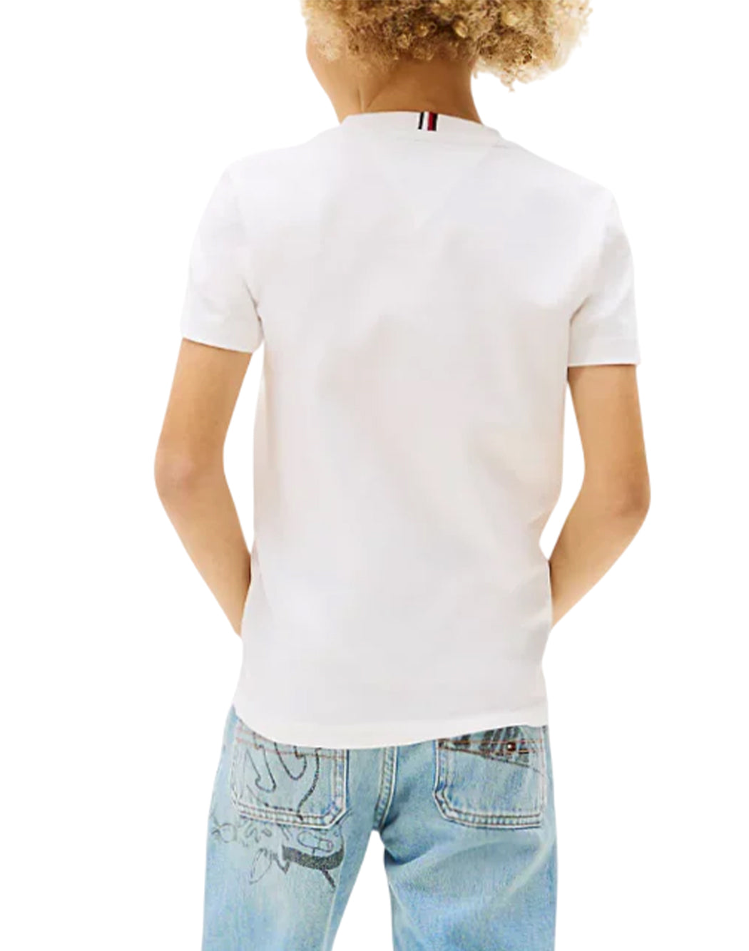 Tommy Hilfiger T SHIRT CON TASCA APPLICATA Bianco