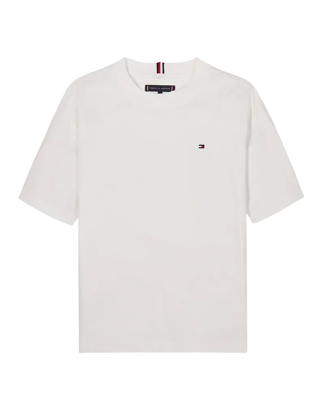 Tommy Hilfiger T SHIRT BASIC CON LOGO Bianco
