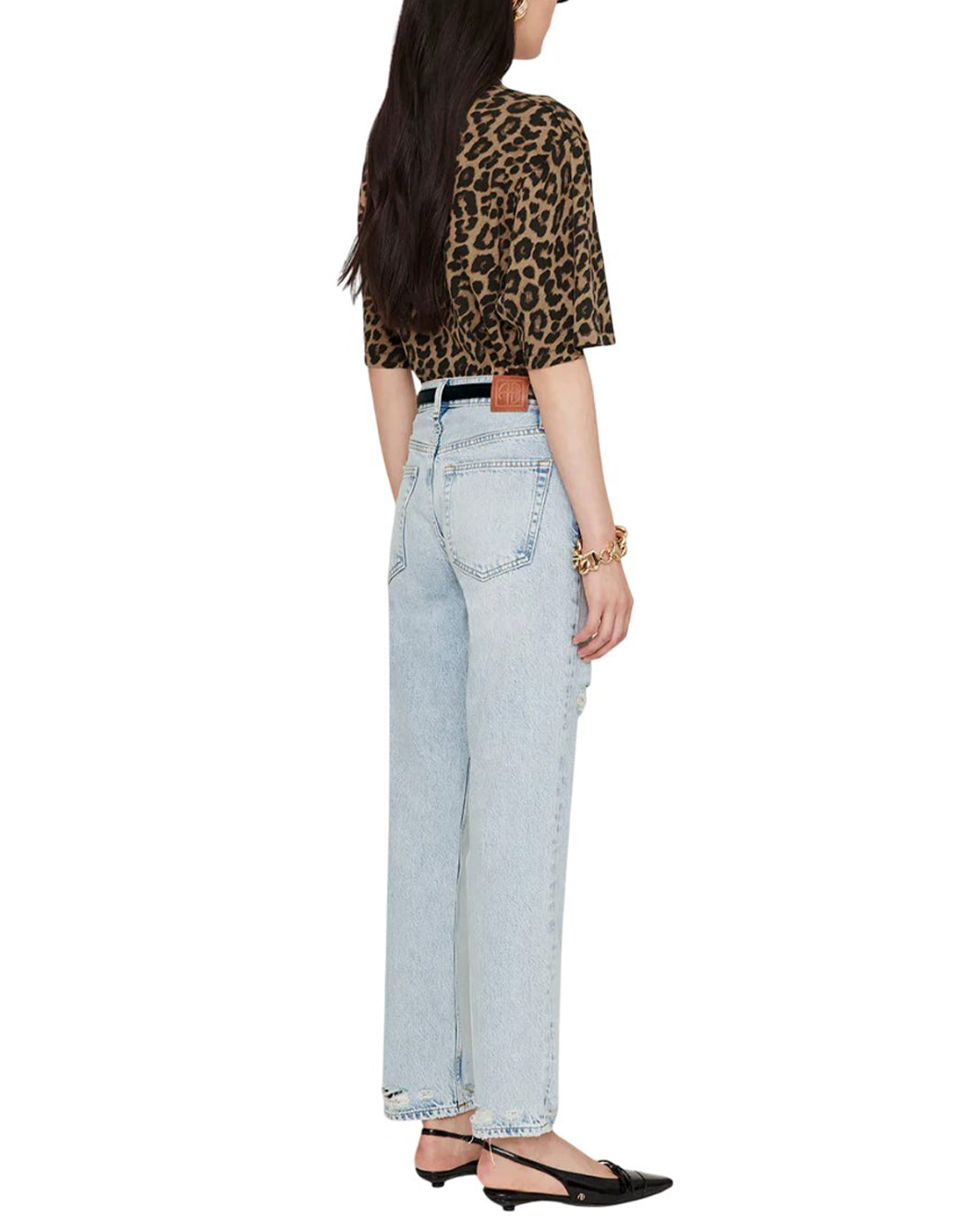 Anine Bing T SHIRT AVI TEE Marrone