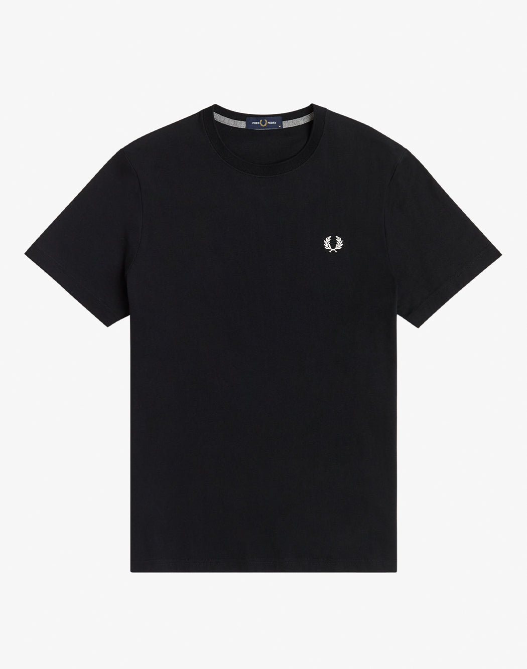 Fred Perry T SHIRT CON LOGO RICAMATO Nero