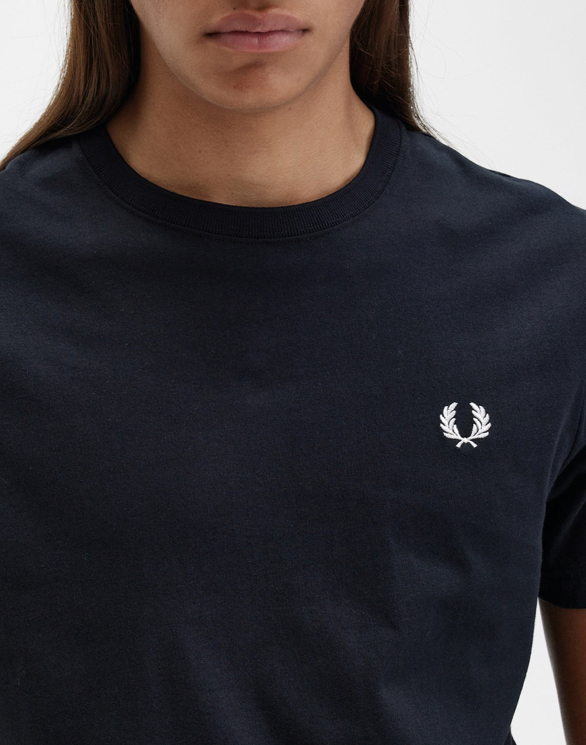 Fred Perry T SHIRT CON LOGO RICAMATO Nero