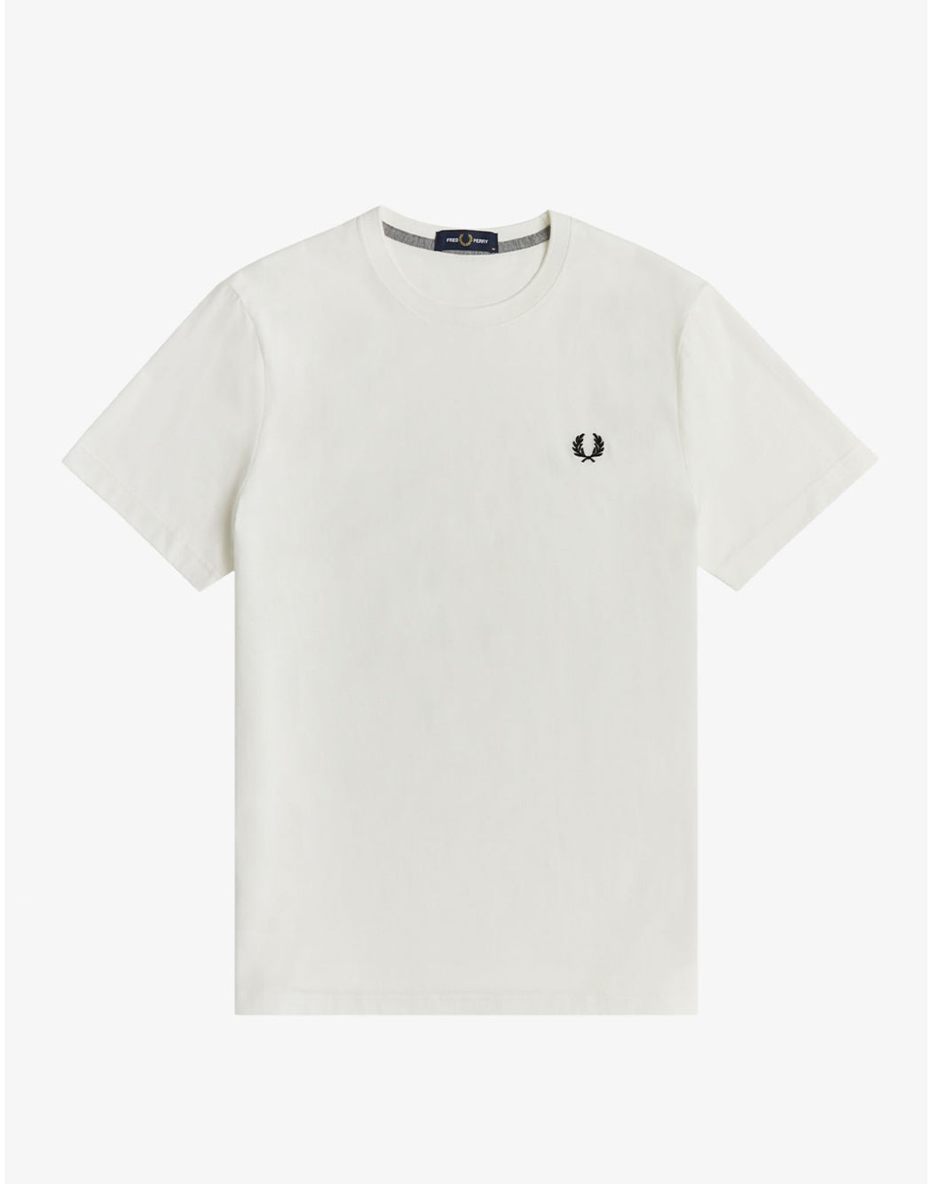 Fred Perry T SHIRT CON LOGO RICAMATO Bianco