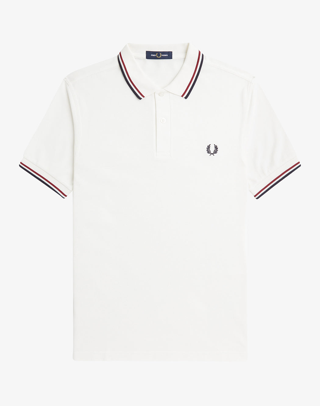 Fred Perry POLO CON LOGO RICAMATO Bianco
