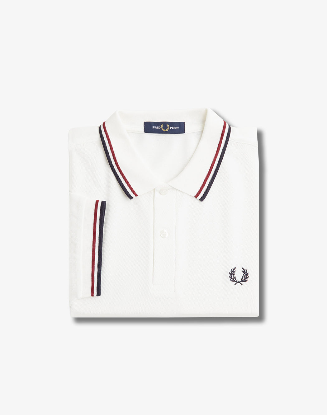 Fred Perry POLO CON LOGO RICAMATO Bianco