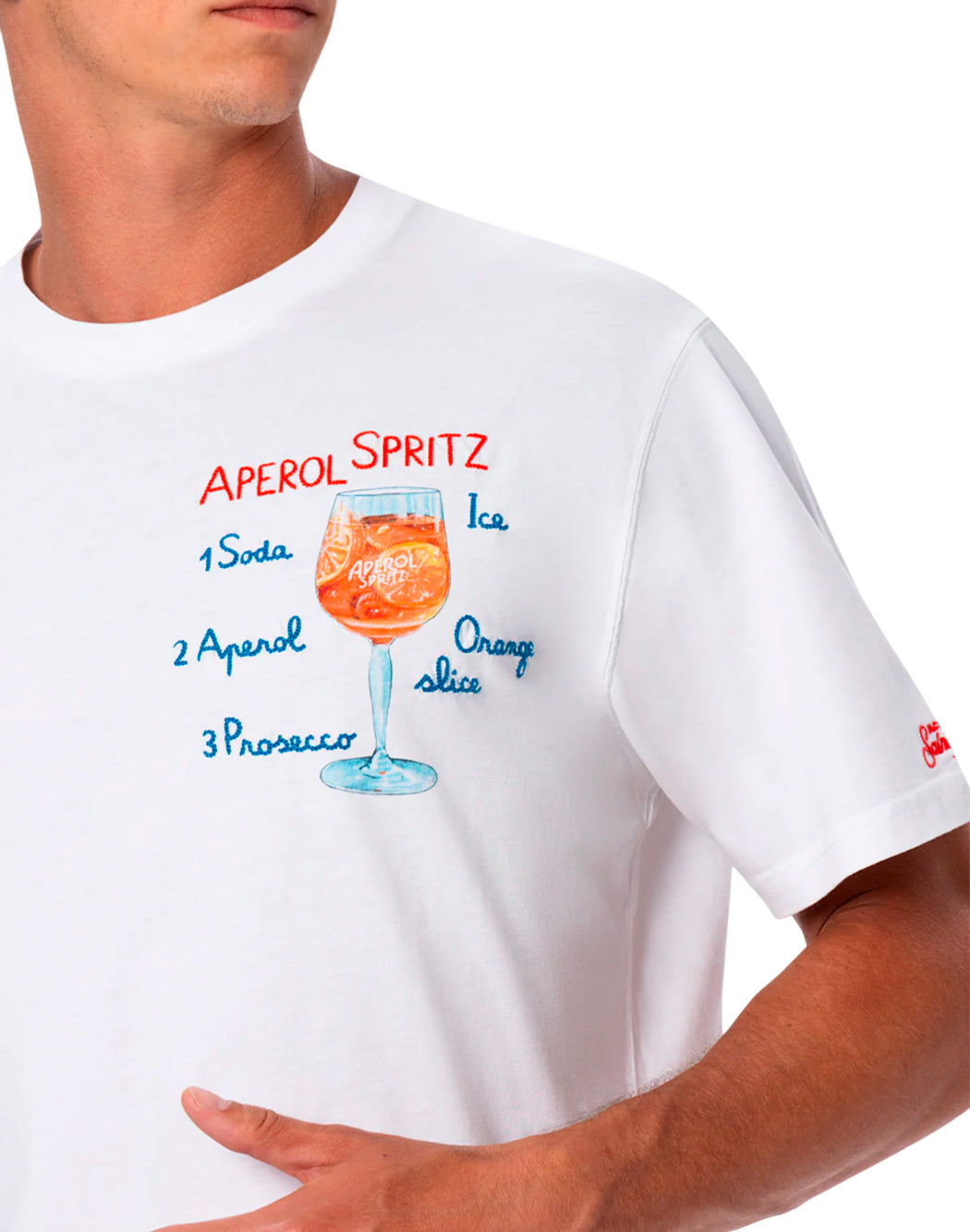 Mc2 Saint Barth T-SHIRT CON LOGO FRONTALE Bianco
