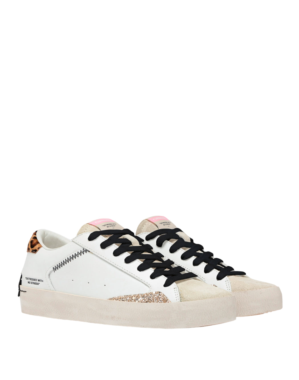 Crime London SNEAKERS DISTRESSED SAVAGE Bianco