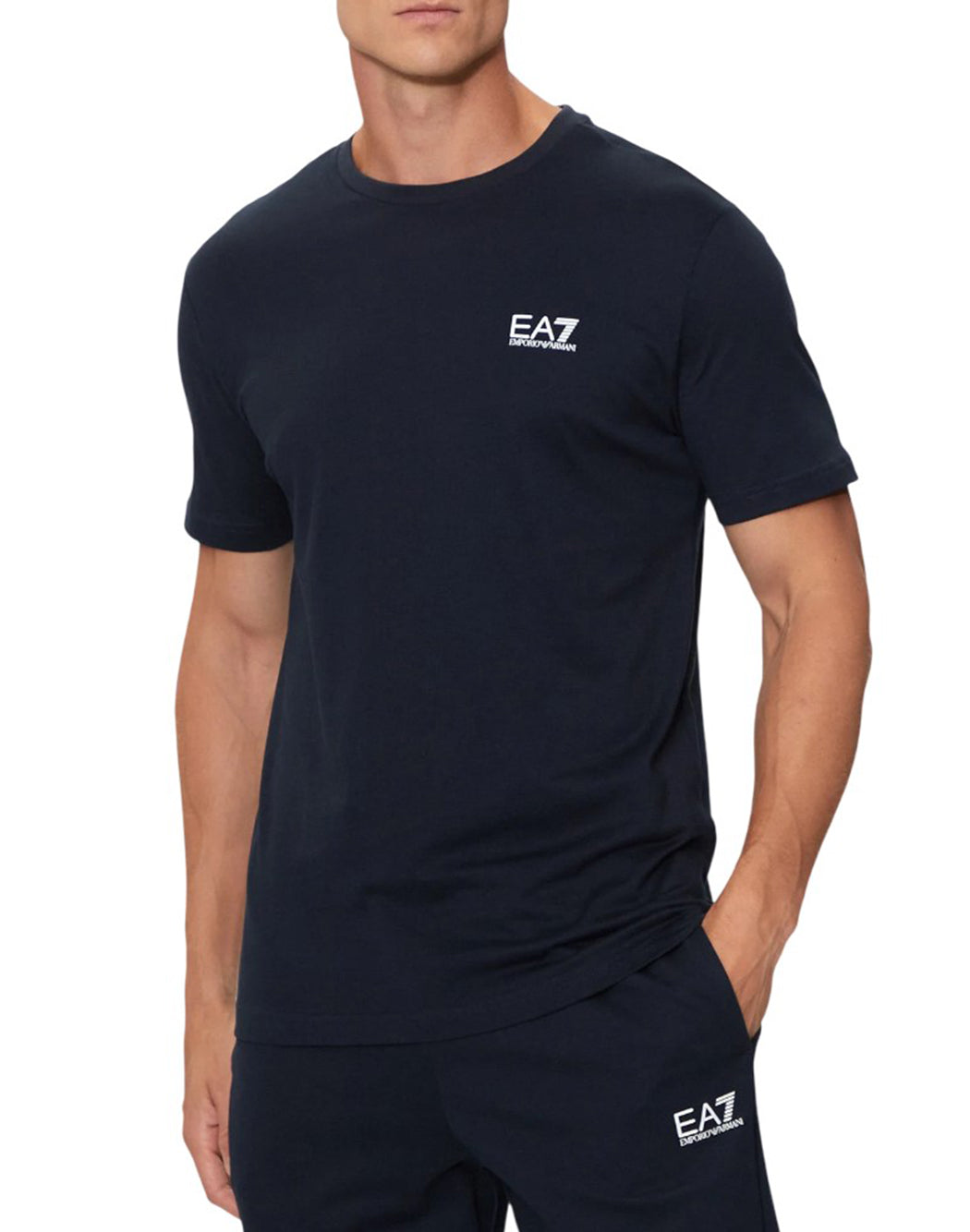 Ea7 T SHIRT BASIC Blu