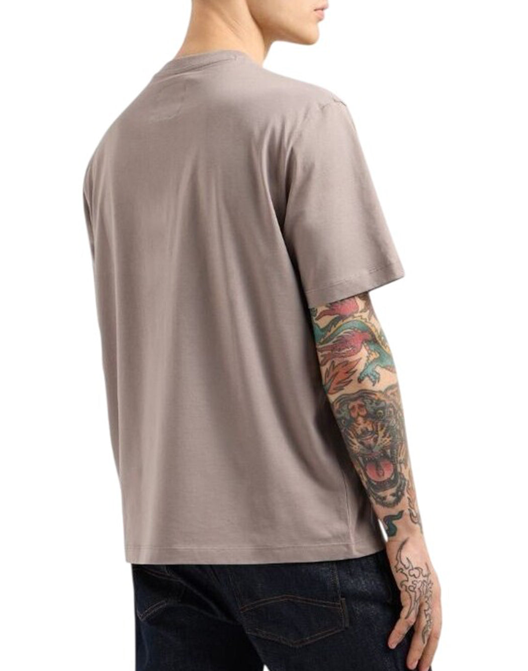 Armani Exchange T SHIRT CON LOGO Marrone