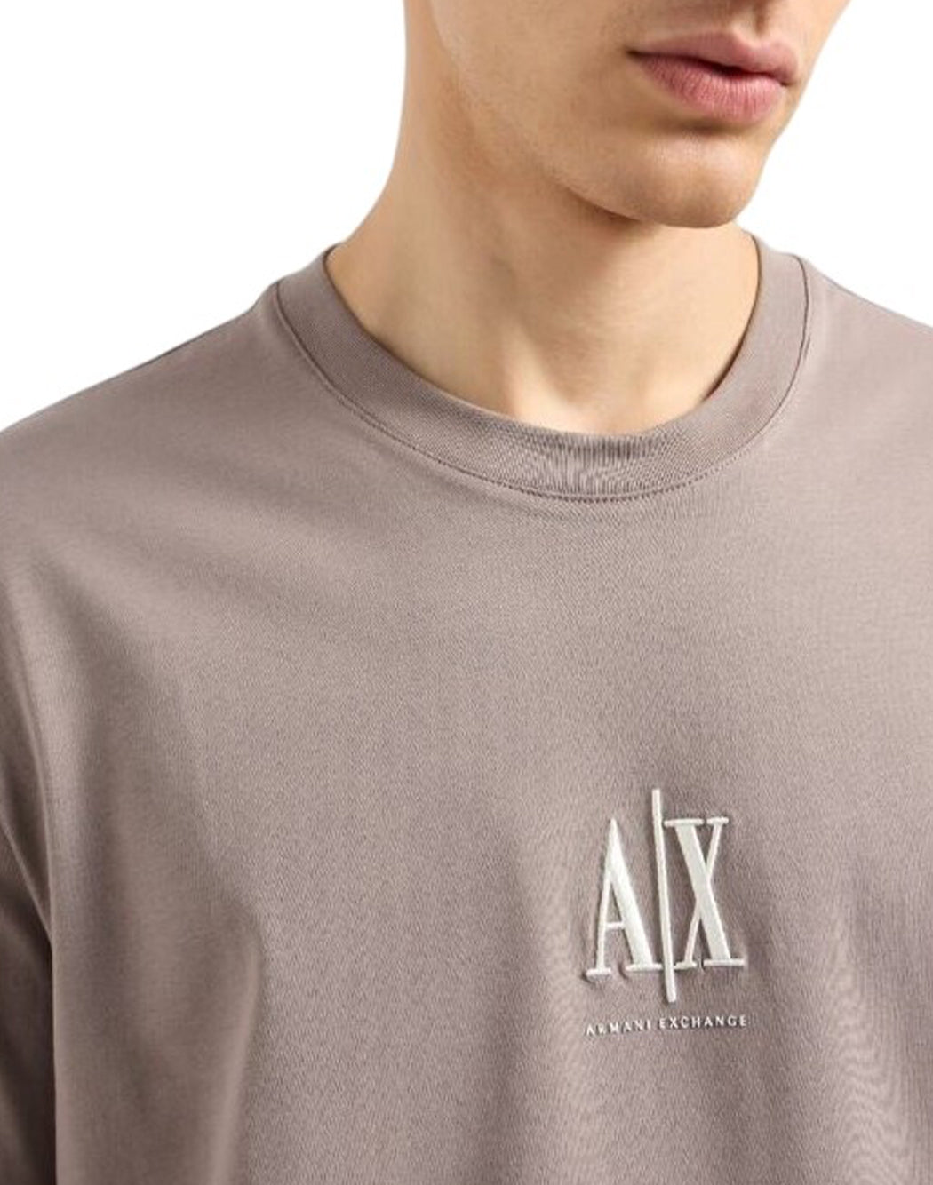 Armani Exchange T SHIRT CON LOGO Marrone