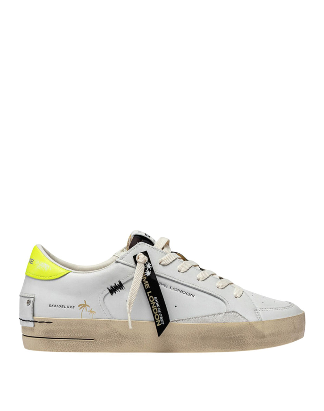 Crime London SNEAKERS SK8 CAMO Bianco