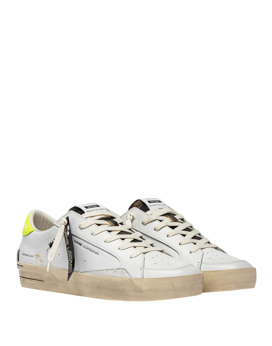 Crime London SNEAKERS SK8 CAMO Bianco