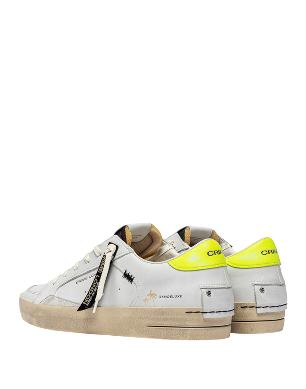 Crime London SNEAKERS SK8 CAMO Bianco