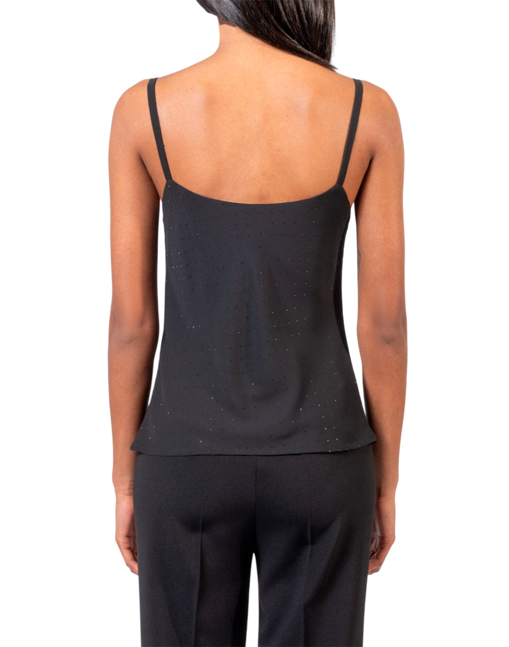 "Doris S TOP "LINDA" CON STRASS Nero"