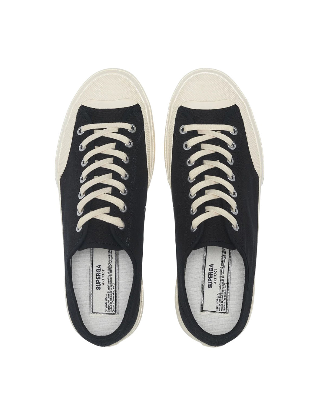 "Superga SNEAKERS "2432 WORKS LOW CUT COTTON CANVAS" Nero"