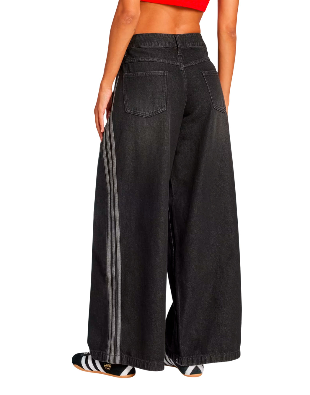 "Adidas PANTALONI DENIM "32 Nero"