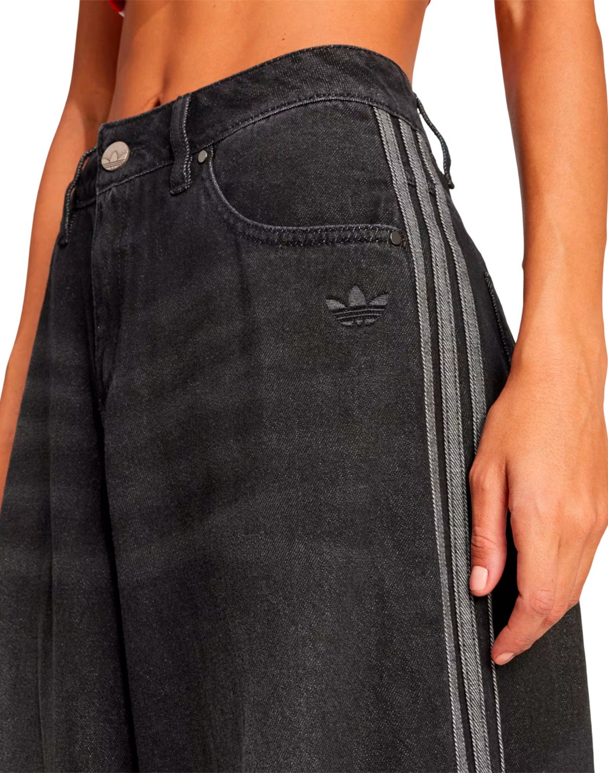 "Adidas PANTALONI DENIM "32 Nero"