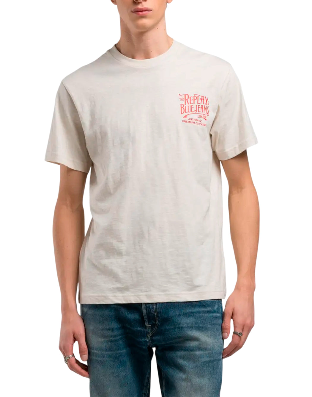 Replay T-SHIRT FIAMMATO Bianco