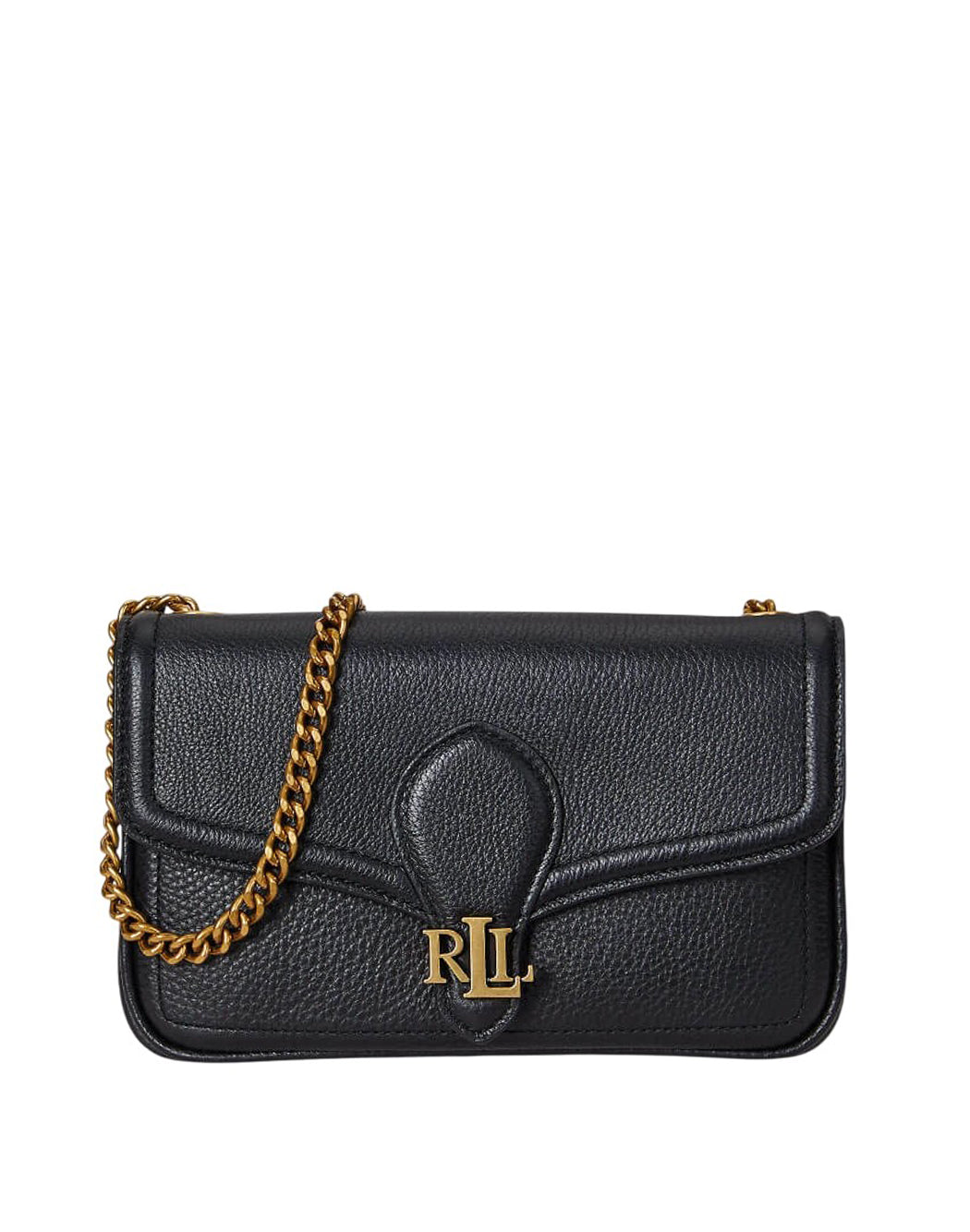 Lauren Ralph Lauren BORSA A SPALLA CON LOGO MAGNETICO Nero