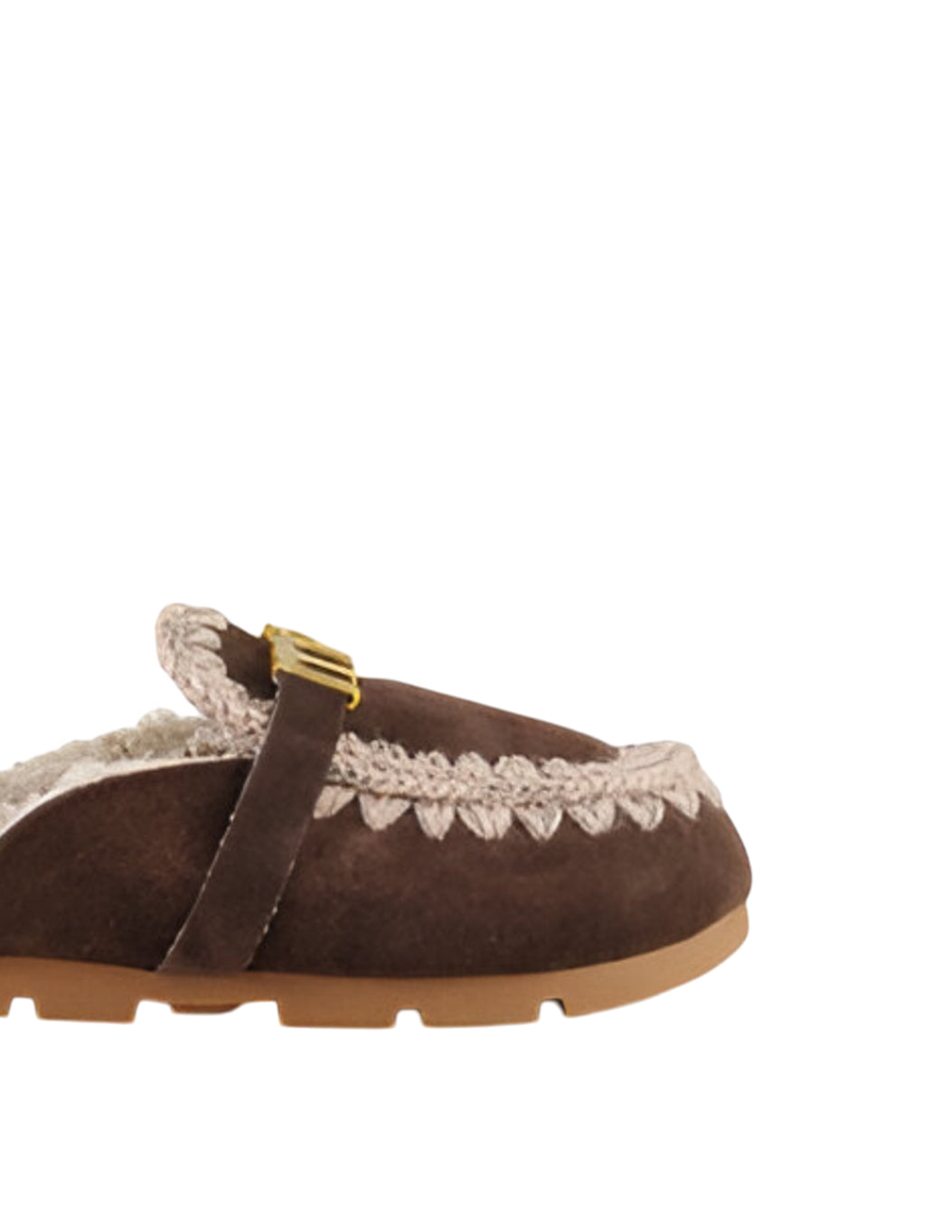 Mou CIABATTE ESKIMO CON MAXI LOGO Marrone