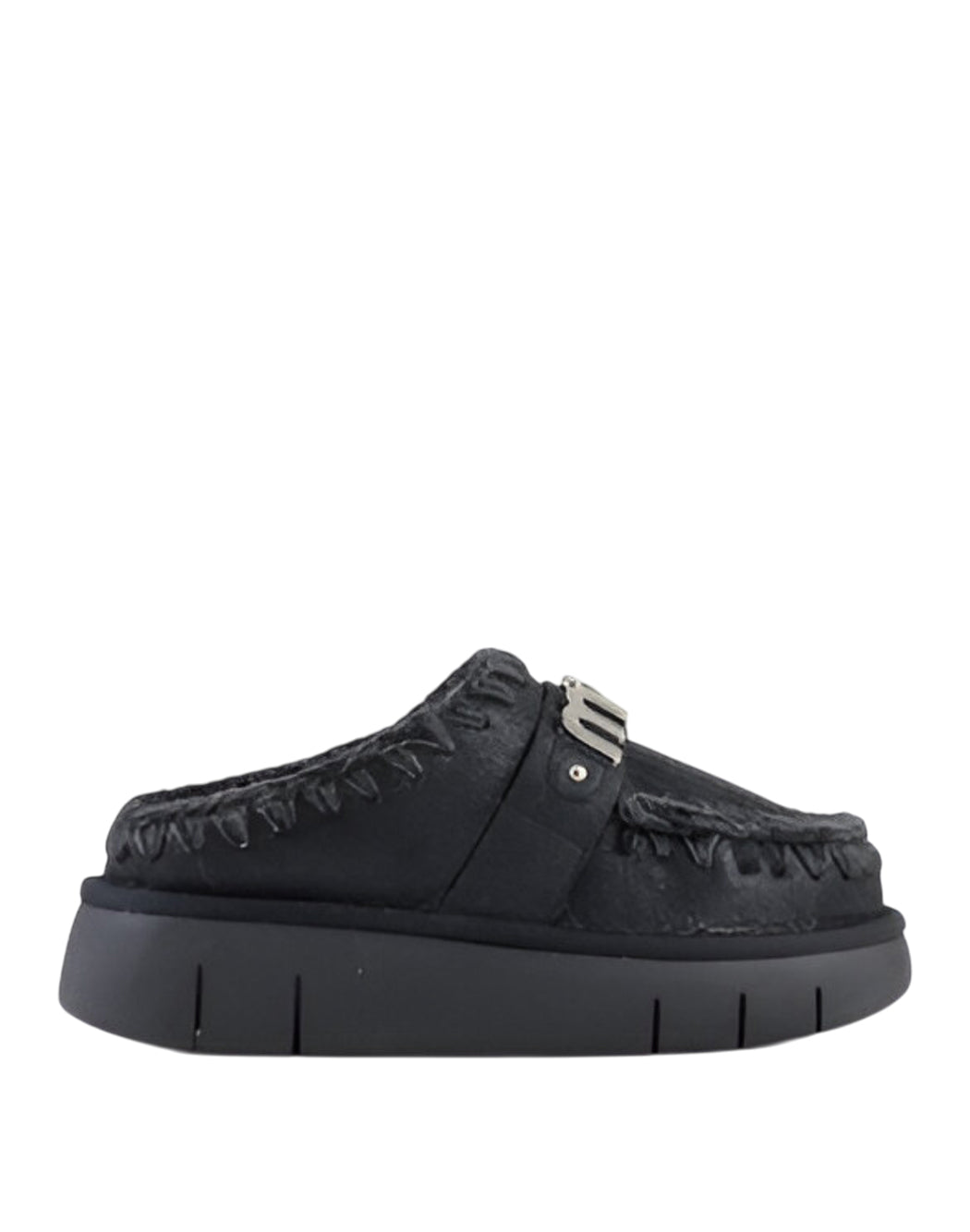 Mou BOUNCE CLOG CON LOGO METALLICO Nero