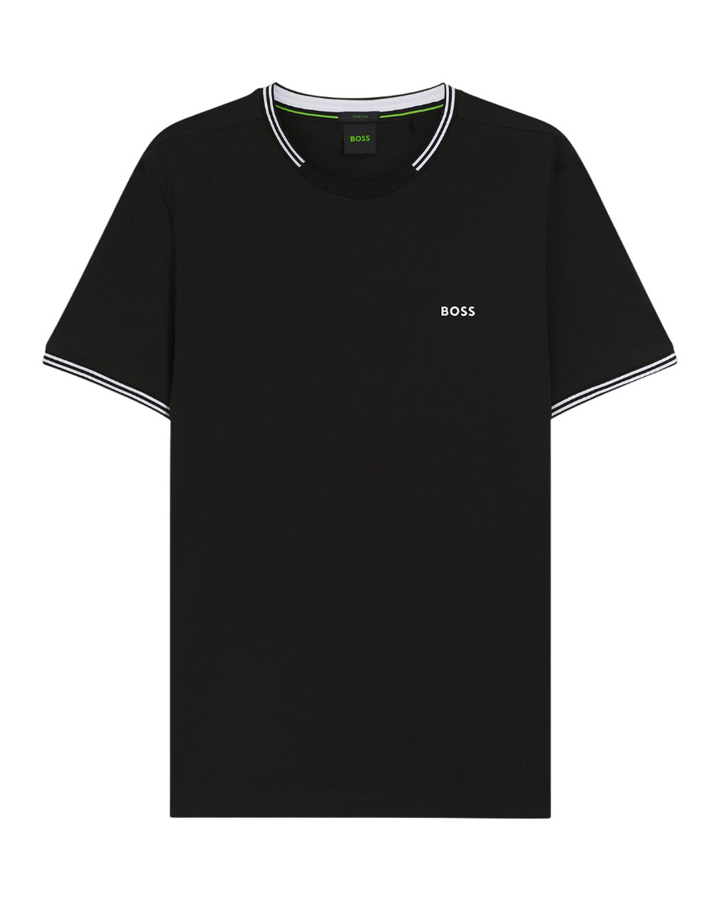 Boss T SHIRT CON DETTAGLI A RIGHE E LOGO Nero