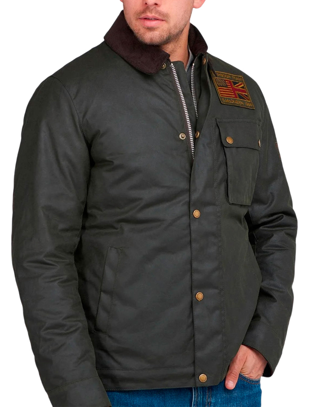 Barbour International GIACCA WORKERS WAX Verde