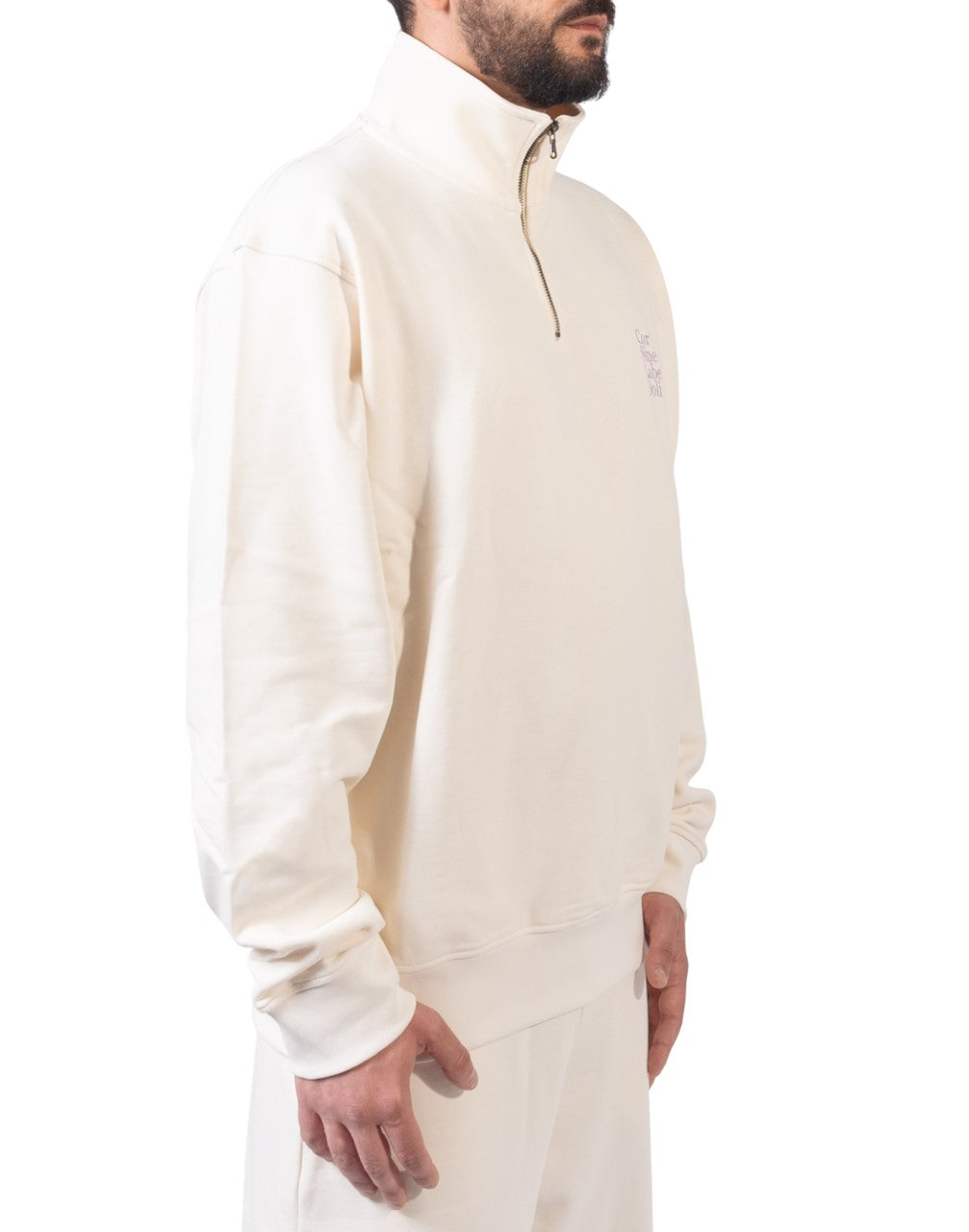 Corsinelabedoli FELPA CON ZIP Neutro