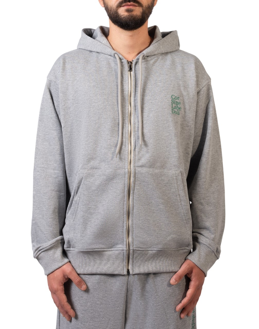 Corsinelabedoli FELPA CON CAPPUCCIO Grigio