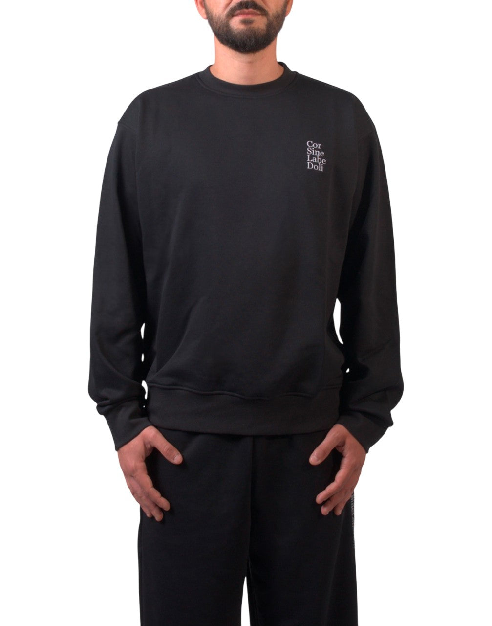 Corsinelabedoli FELPA CON LOGO Nero