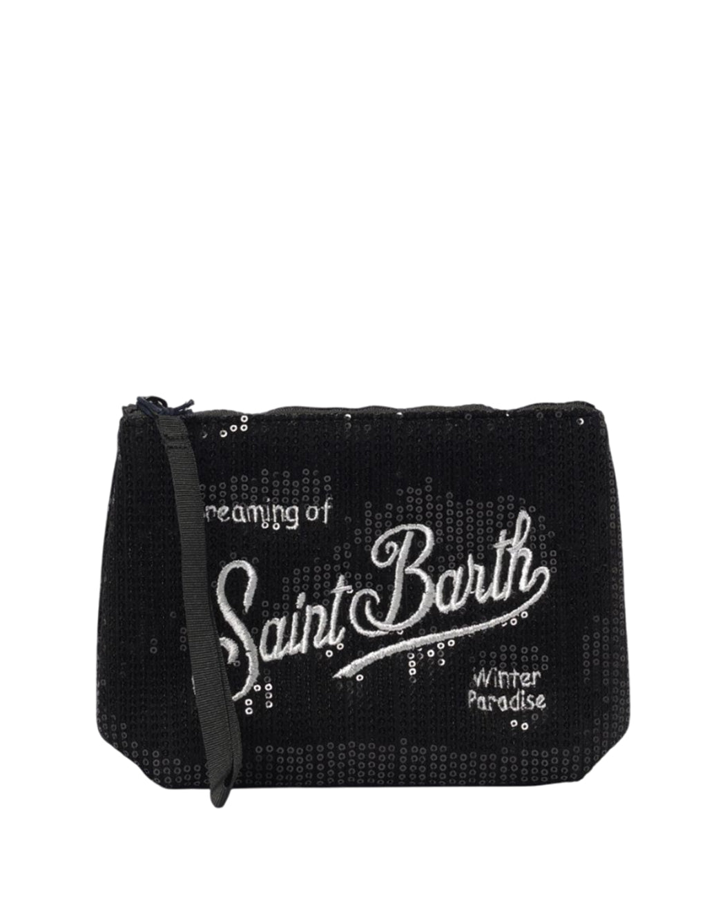 Mc2 Saint Barth POCHETTE ALINE VELVET STRASS Nero