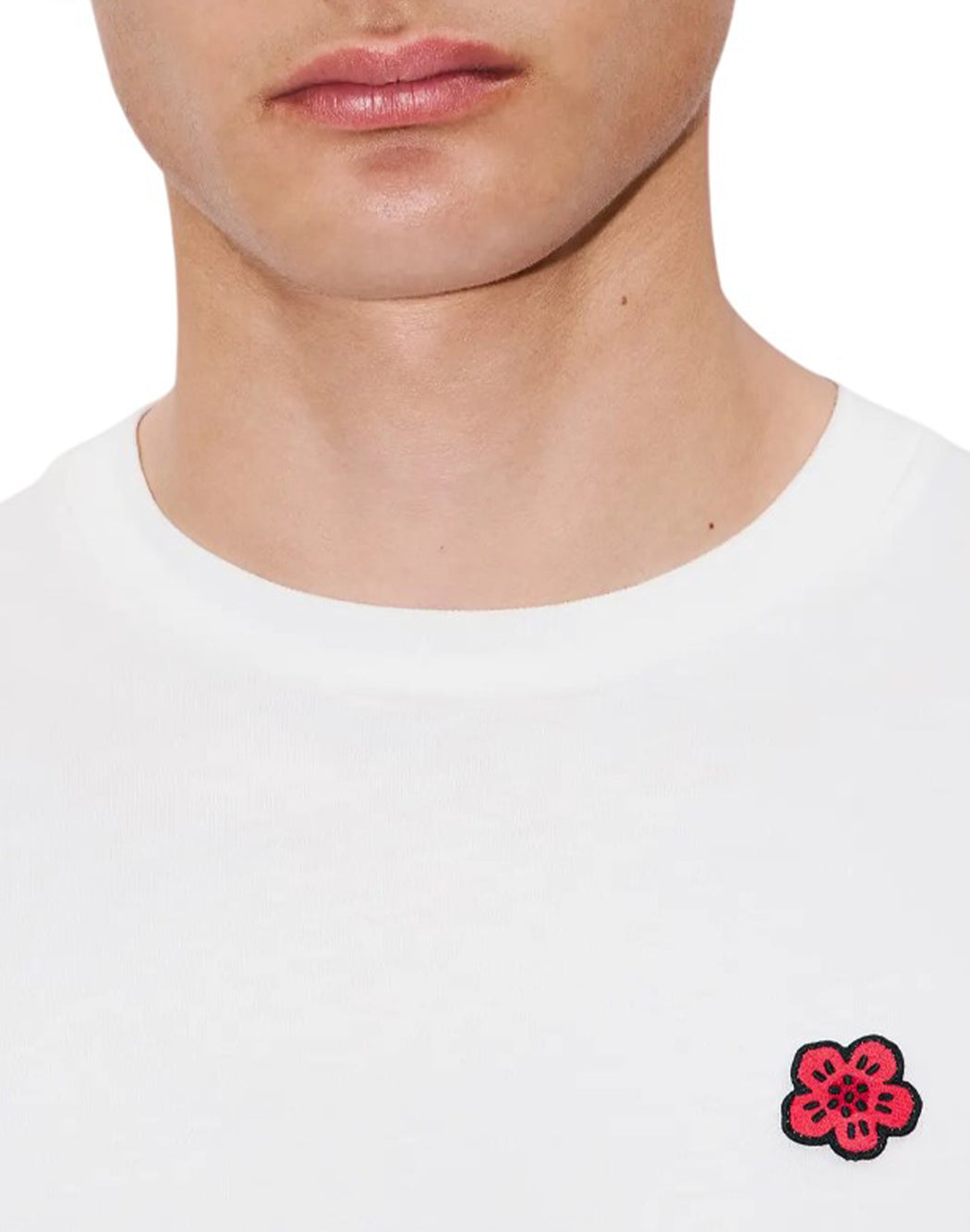 Kenzo T-SHIRT CON MINI LOGO BOKE FLOWER Bianco