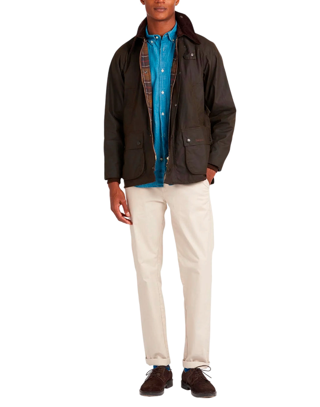 Barbour GIACCA CLASSICA CERATA BEDALE Verde