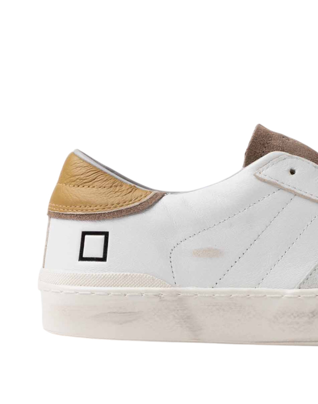 "D.a.t.e. SNEAKER "HILL LOW SCRATCH" Bianco"