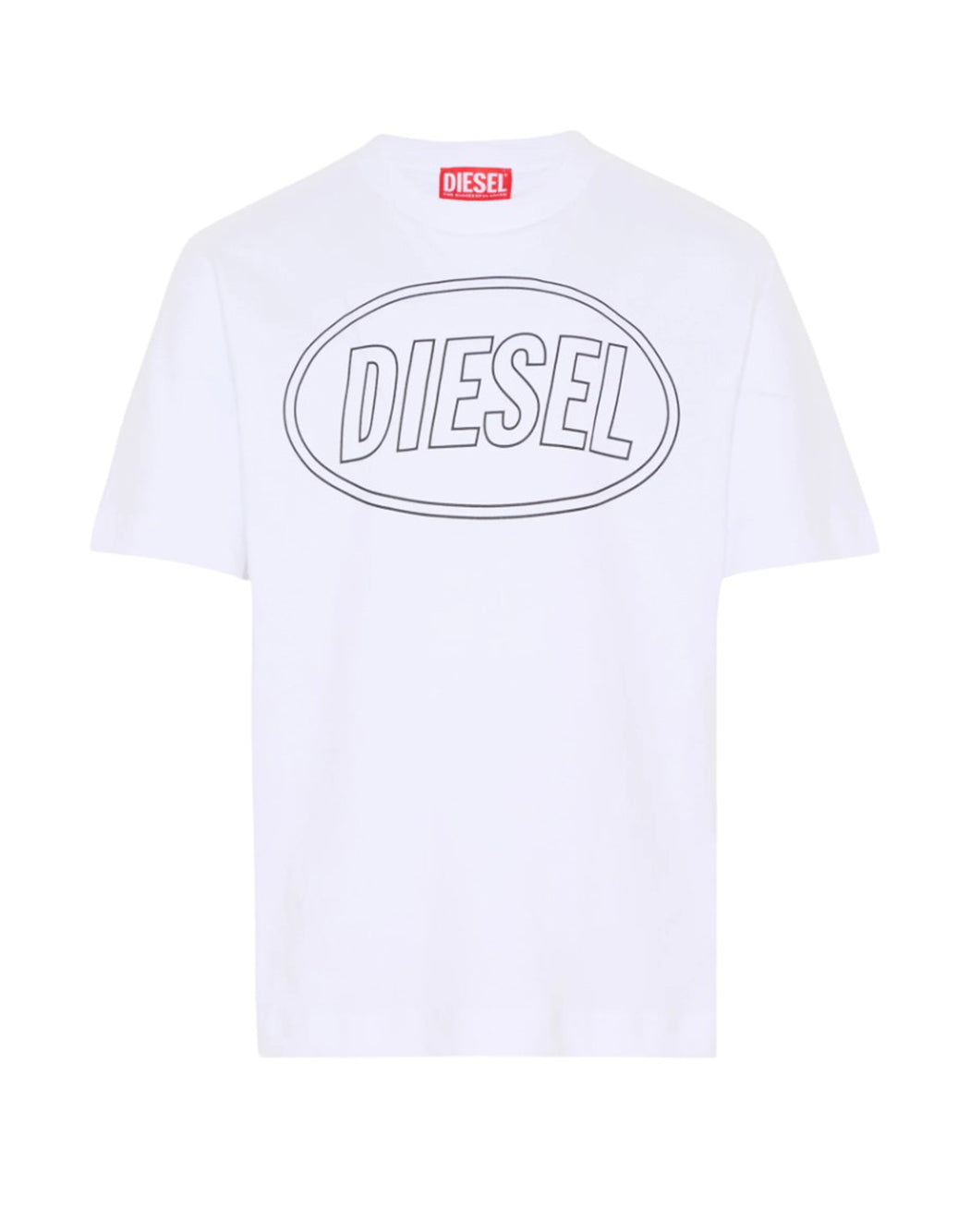 Diesel T-SHIRT PATCH OVER Bianco