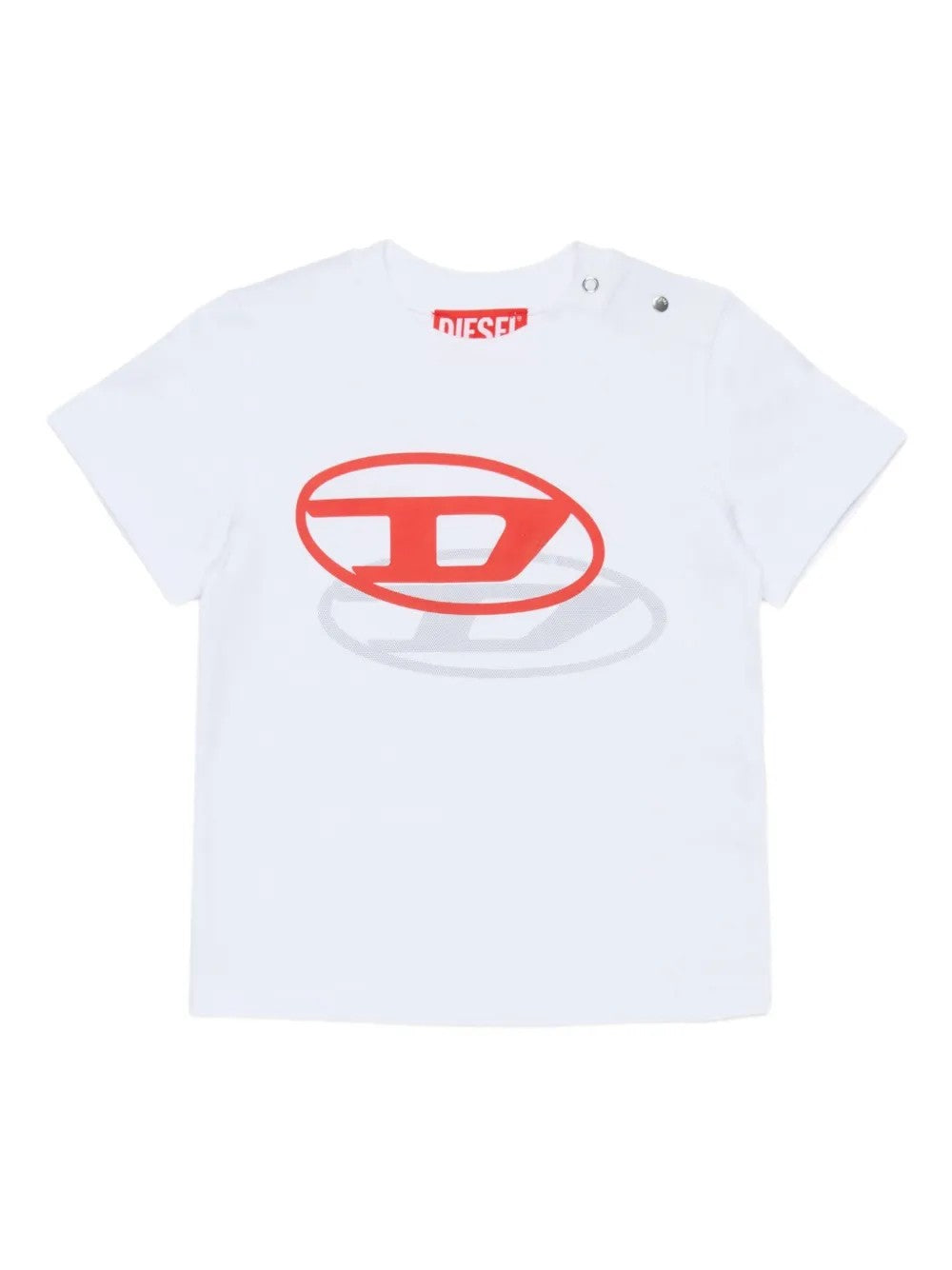 Diesel T-SHIRT CON LOGO CENTRALE Bianco