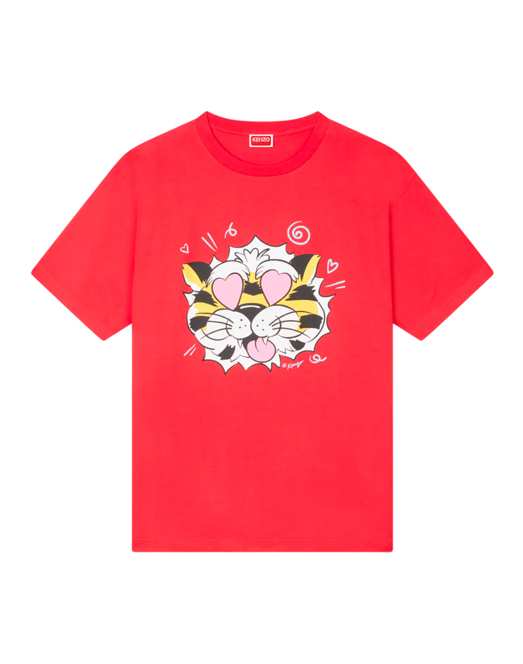 Kenzo T-SHIRT WILD TIGER Rosso