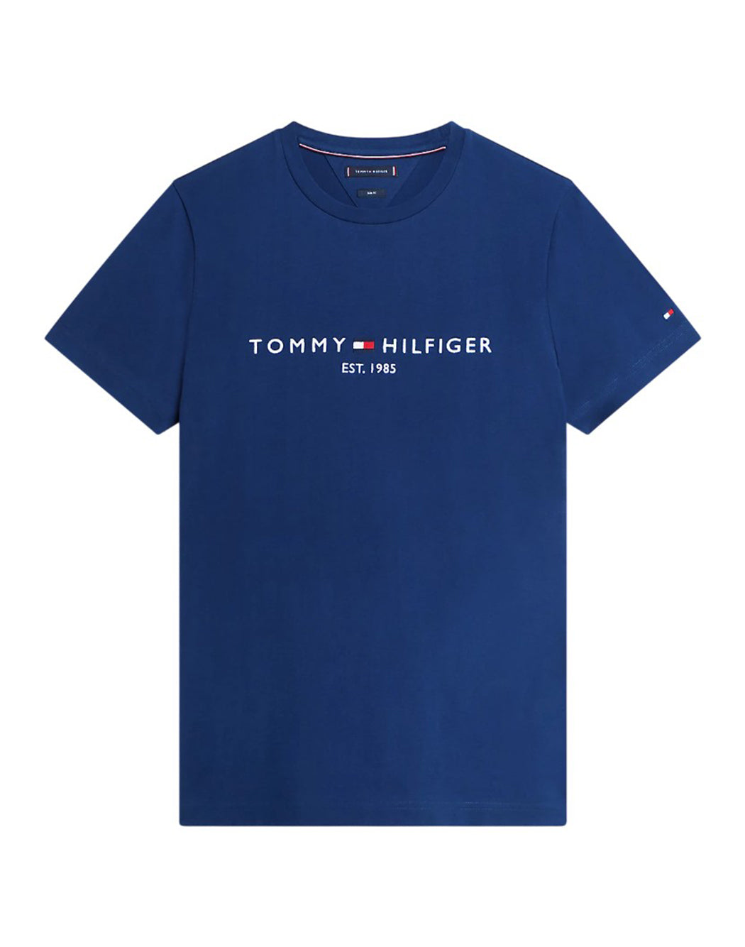 T-SHIRT CON LOGO RICAMATO A CONTRASTO