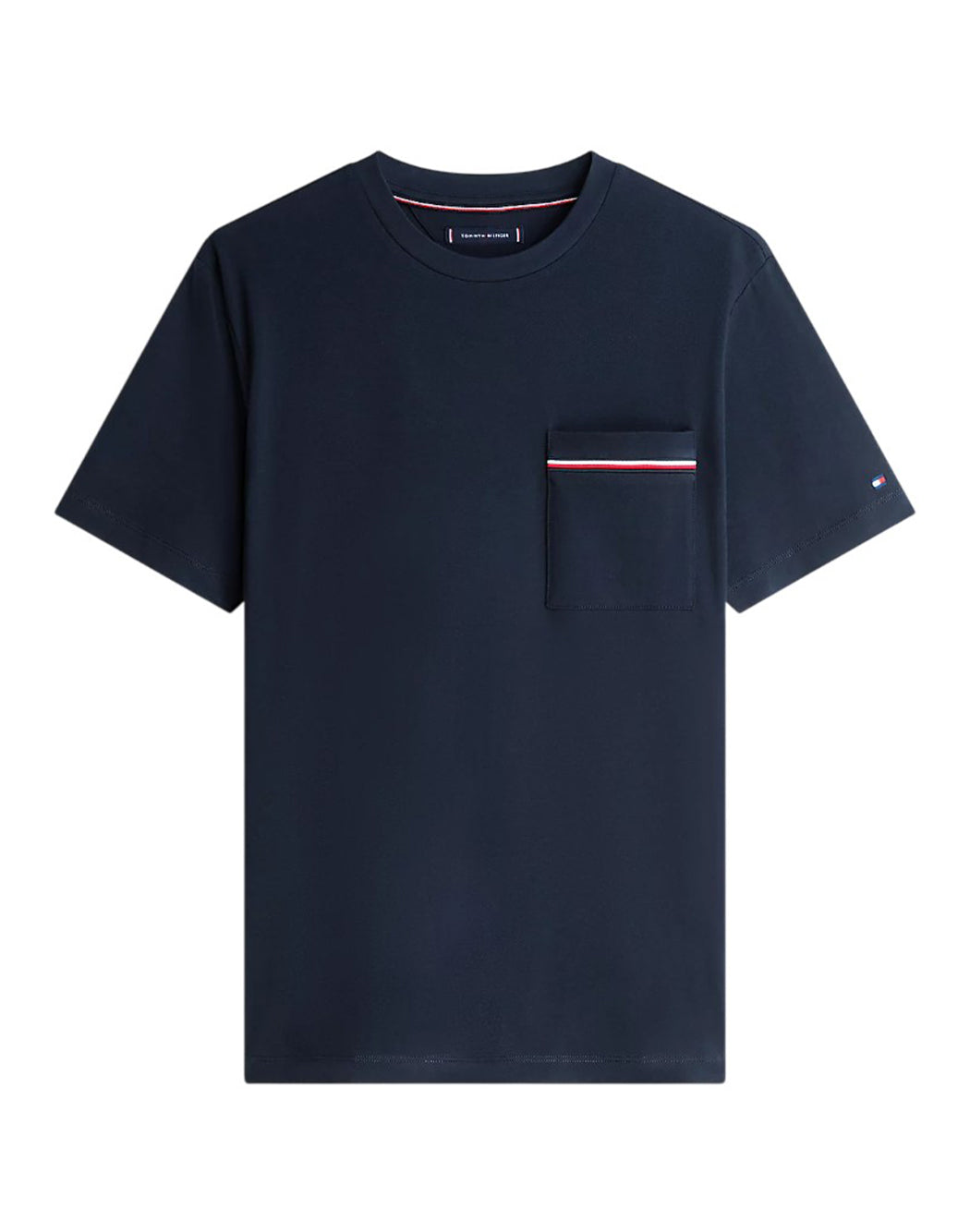T-SHIRT CON TASCA CON RIGA GLOBAL