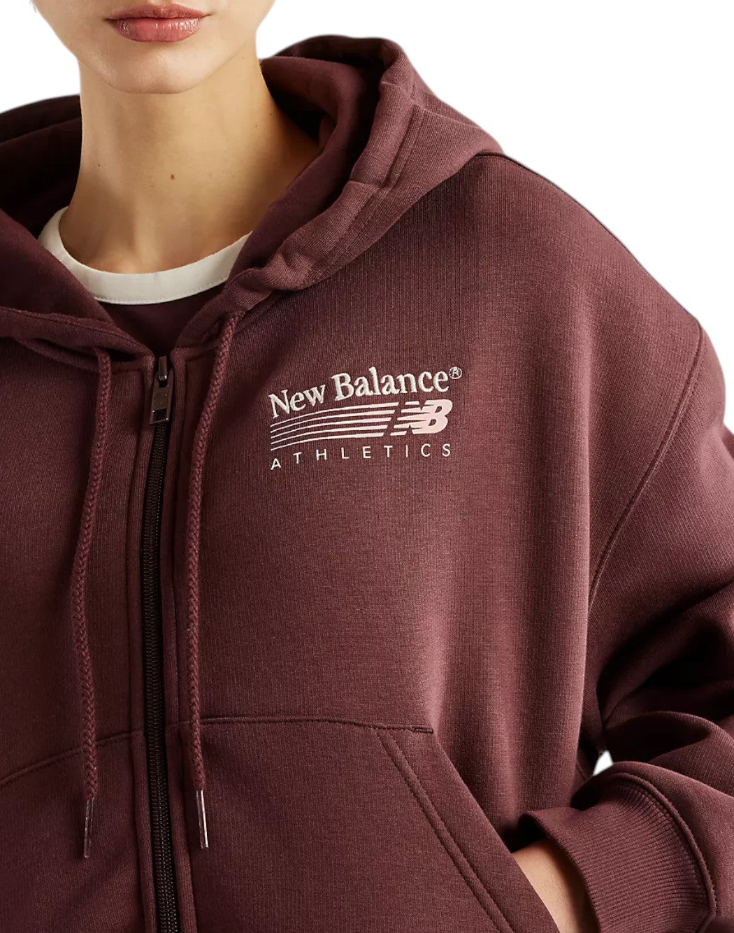 New Balance Felpe con zip da Donna New balance, colore Rosso Rosso