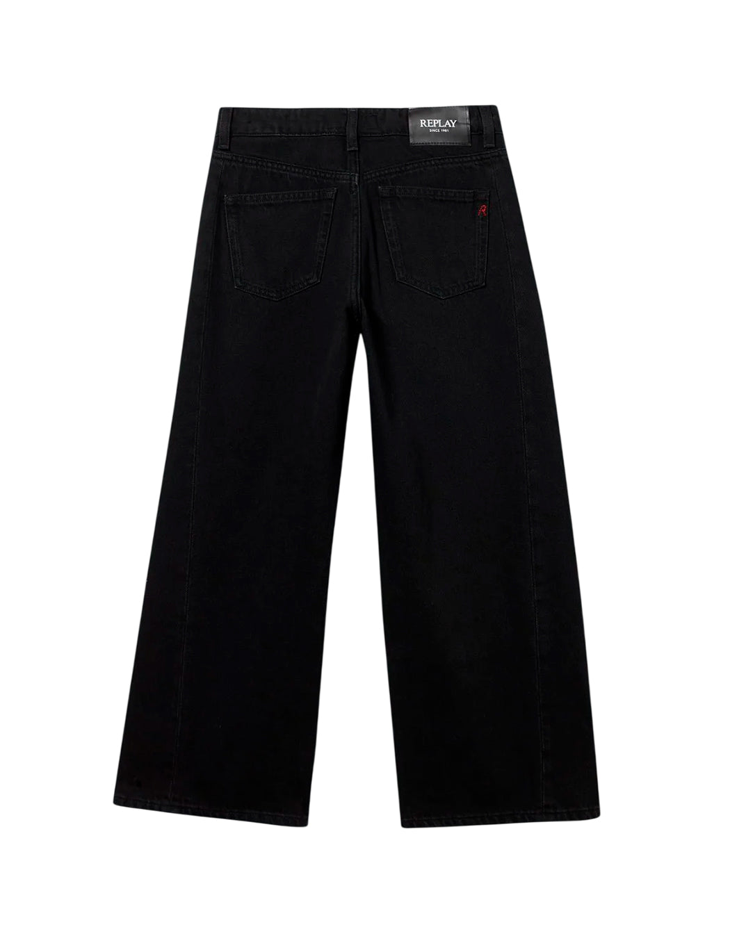 Replay Jeans gamba larga da Bambina Replay, colore Nero Nero