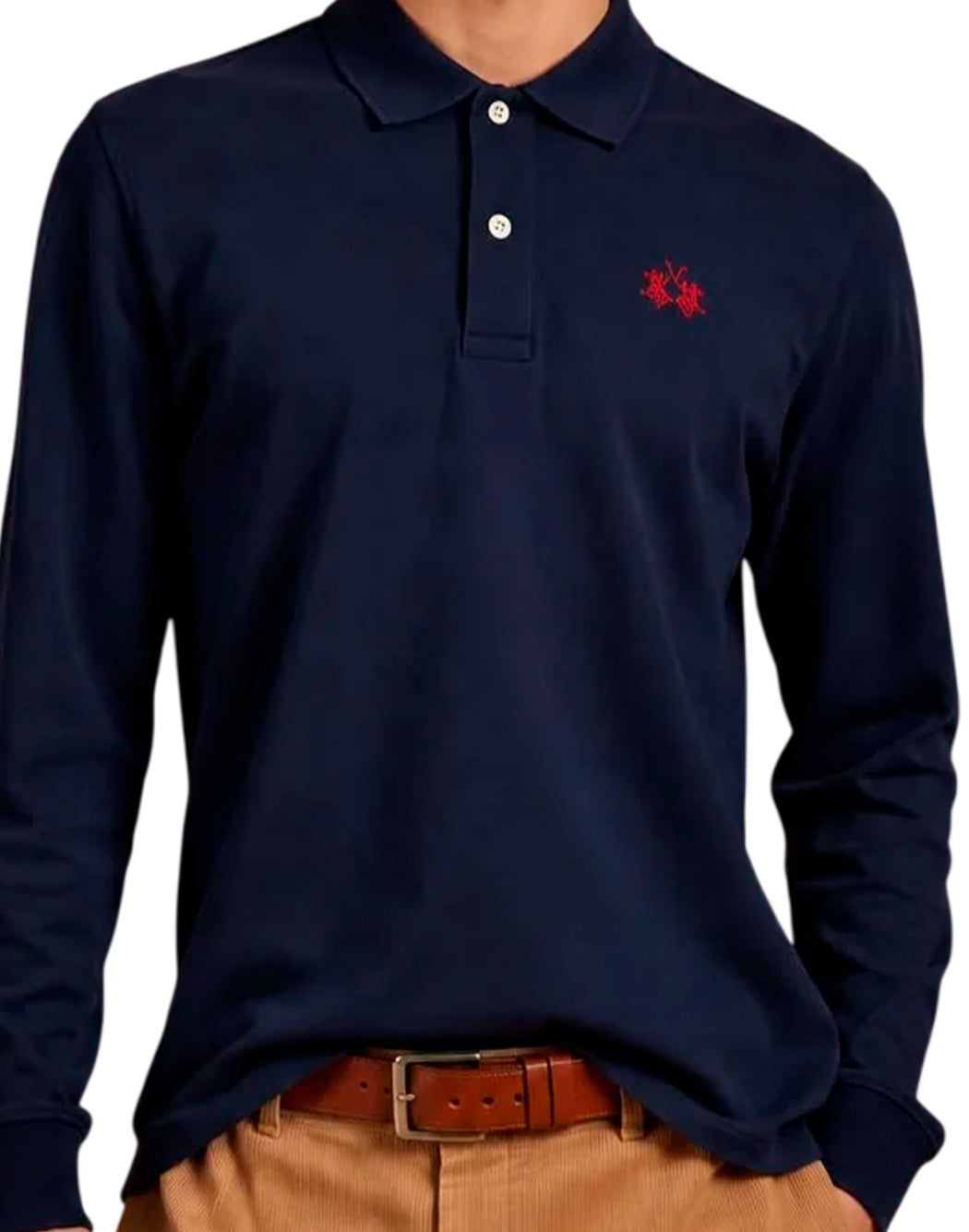 La Martina Polo maniche lunghe da Uomo La martina, colore Blu Blu