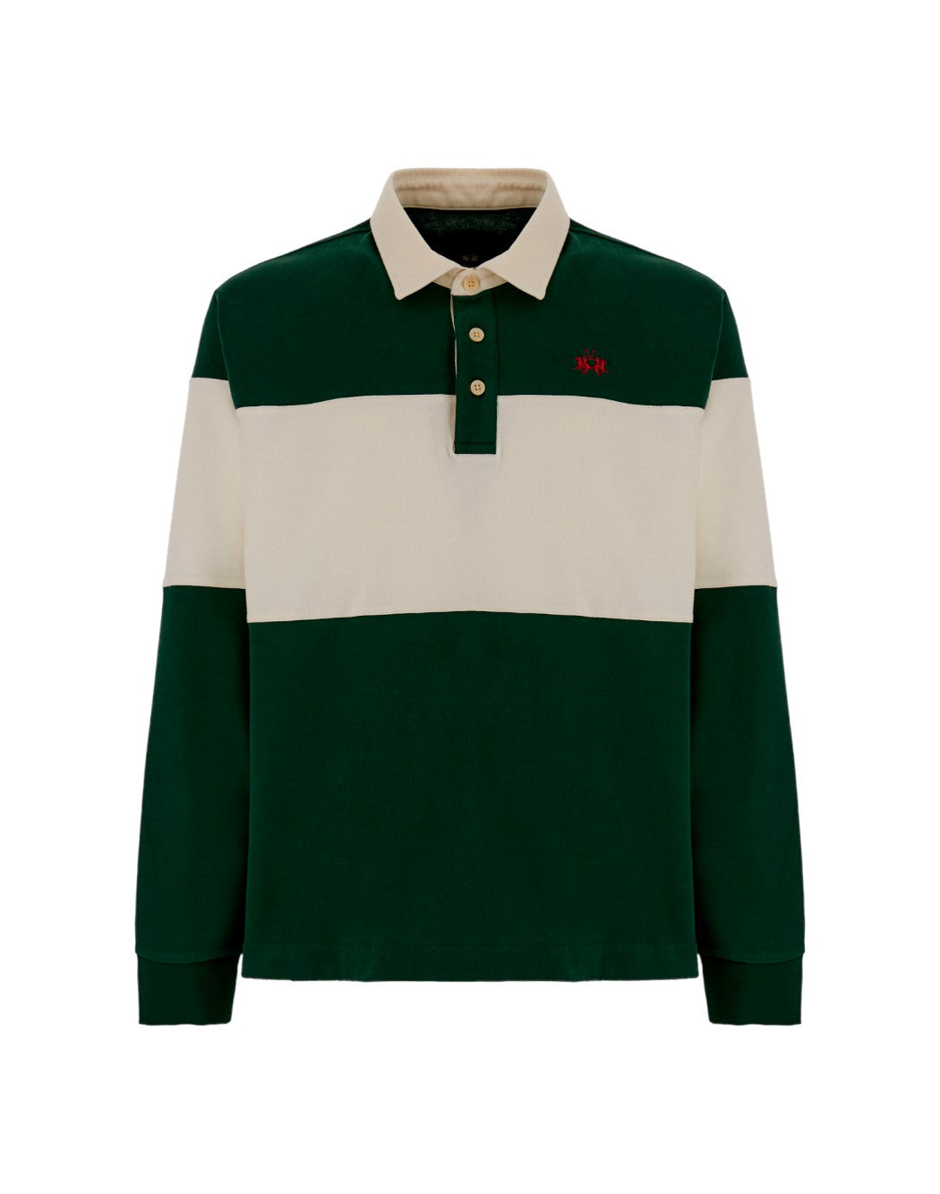 La Martina Polo maniche lunghe da Uomo La martina, colore Verde Verde