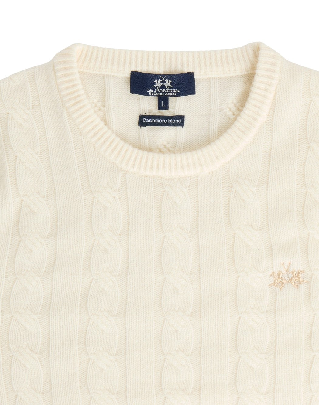 La Martina Maglie girocollo da Uomo La martina, colore Bianco Bianco