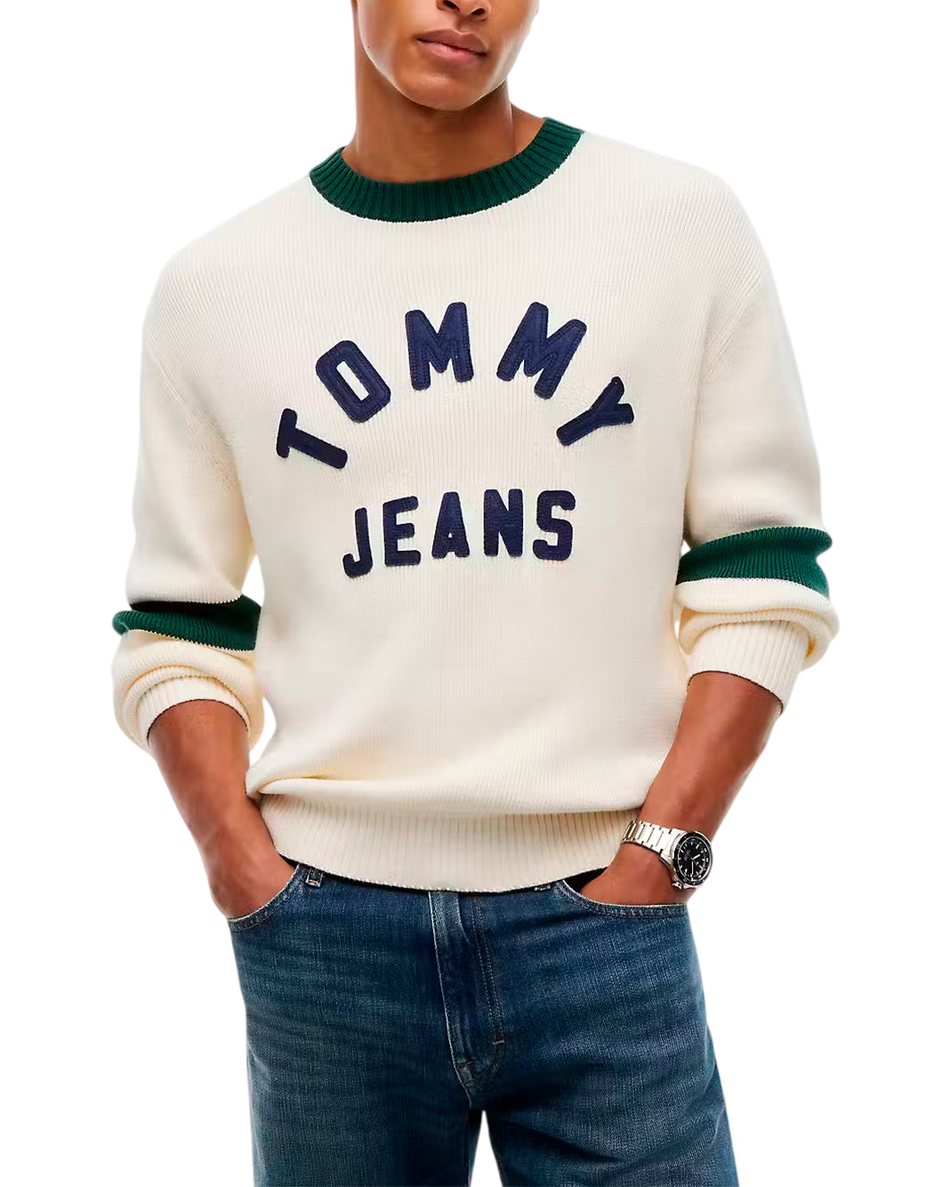 Tommy Hilfiger Jeans Maglie girocollo da Uomo Tommy hilfiger jeans, colore Neutro Neutro