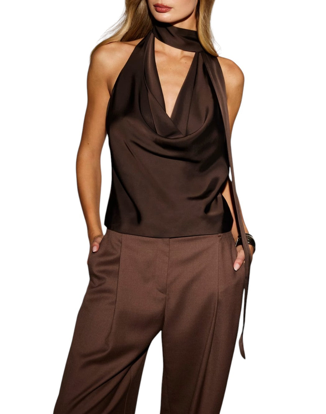 Guess Top casual da Donna Guess, colore Marrone Marrone