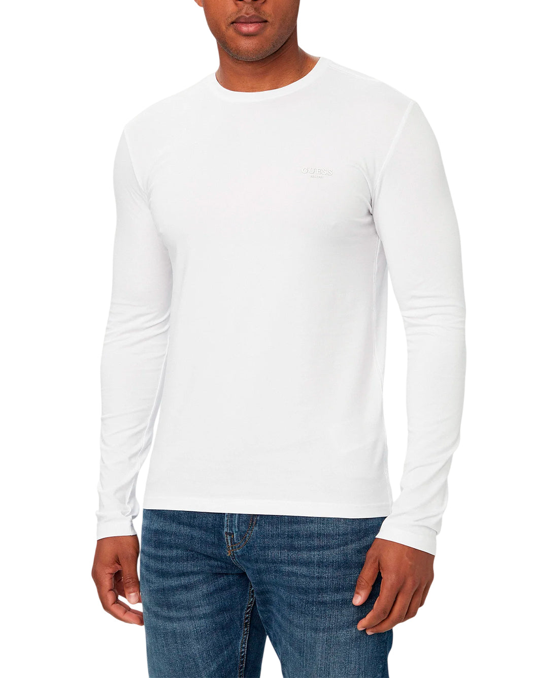 Guess T-shirt maniche lunghe da Uomo Guess, colore Bianco Bianco