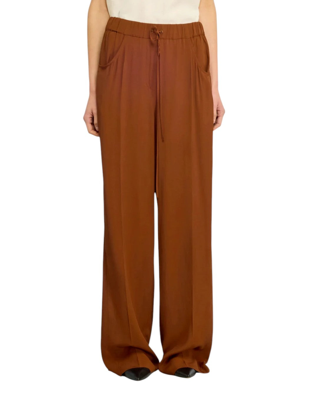 Semi-couture Pantaloni flared da Donna Semi-couture, colore Marrone Marrone