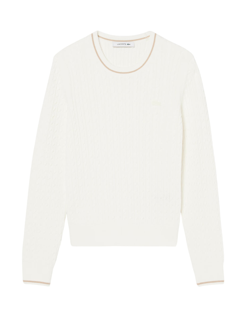 Lacoste Maglie girocollo da Donna Lacoste, colore Bianco Bianco