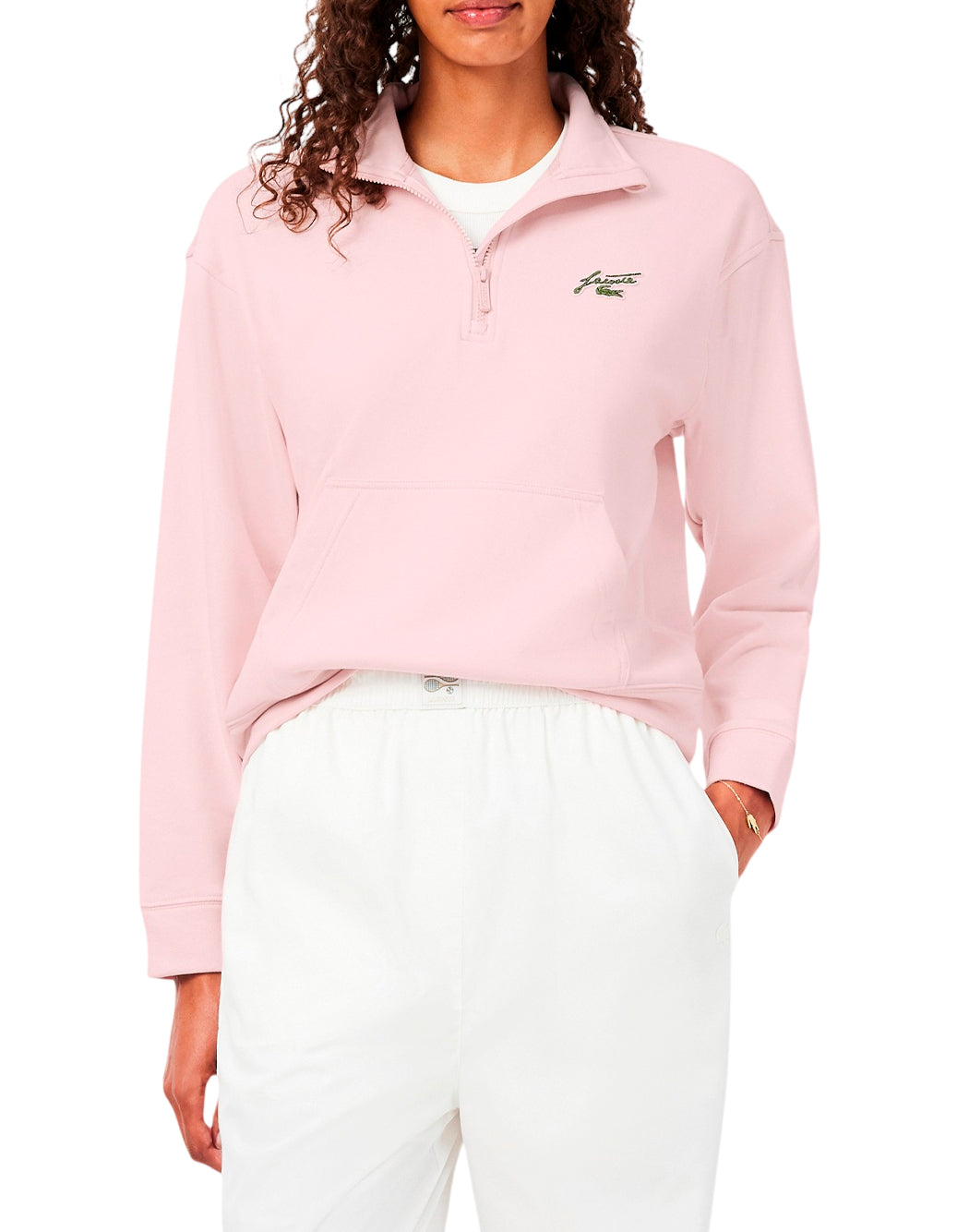 Lacoste Felpe con zip da Donna Lacoste, colore Rosa Rosa