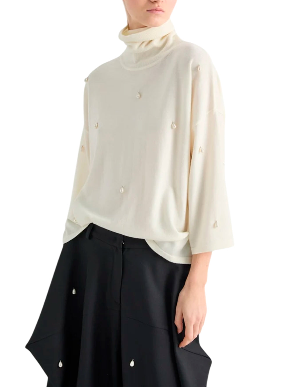 Meimeij Maglie collo alto da Donna Meimeij, colore Bianco Bianco